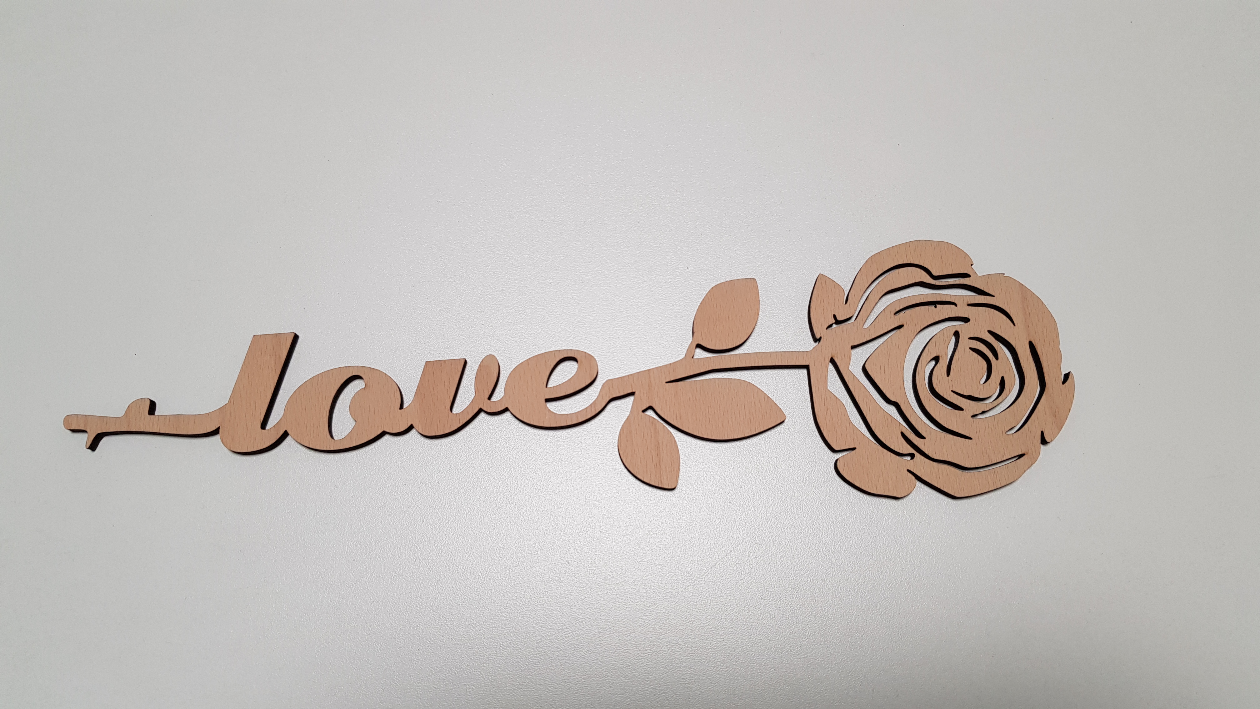 Holz Rose Love | Laser-Cut-Cologne